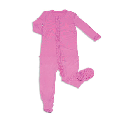 bamboo ruffle footies crocus