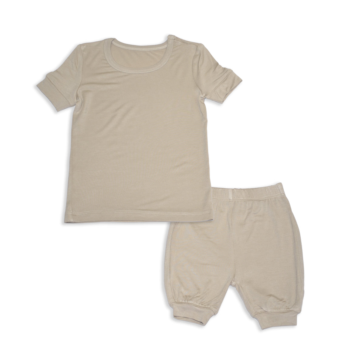 Bamboo Short Sleeve Top & Shorts Pajama Set (Owl Feather)