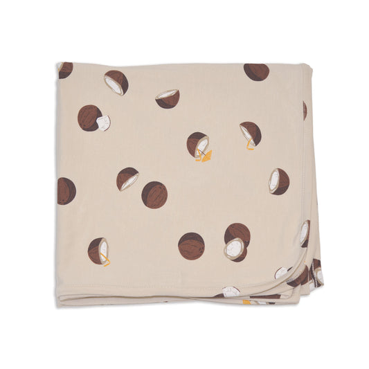 bamboo swaddle blanket coconut print