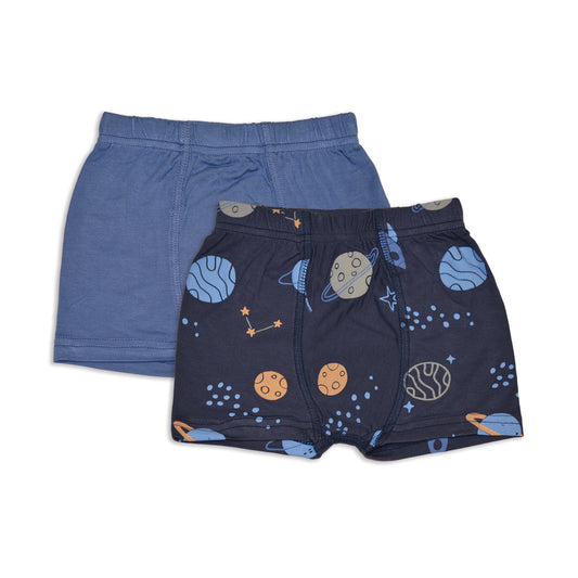 Bamboo Boys Briefs 3 pack (Galactic Blue/Owl Feather/Almond Milk)