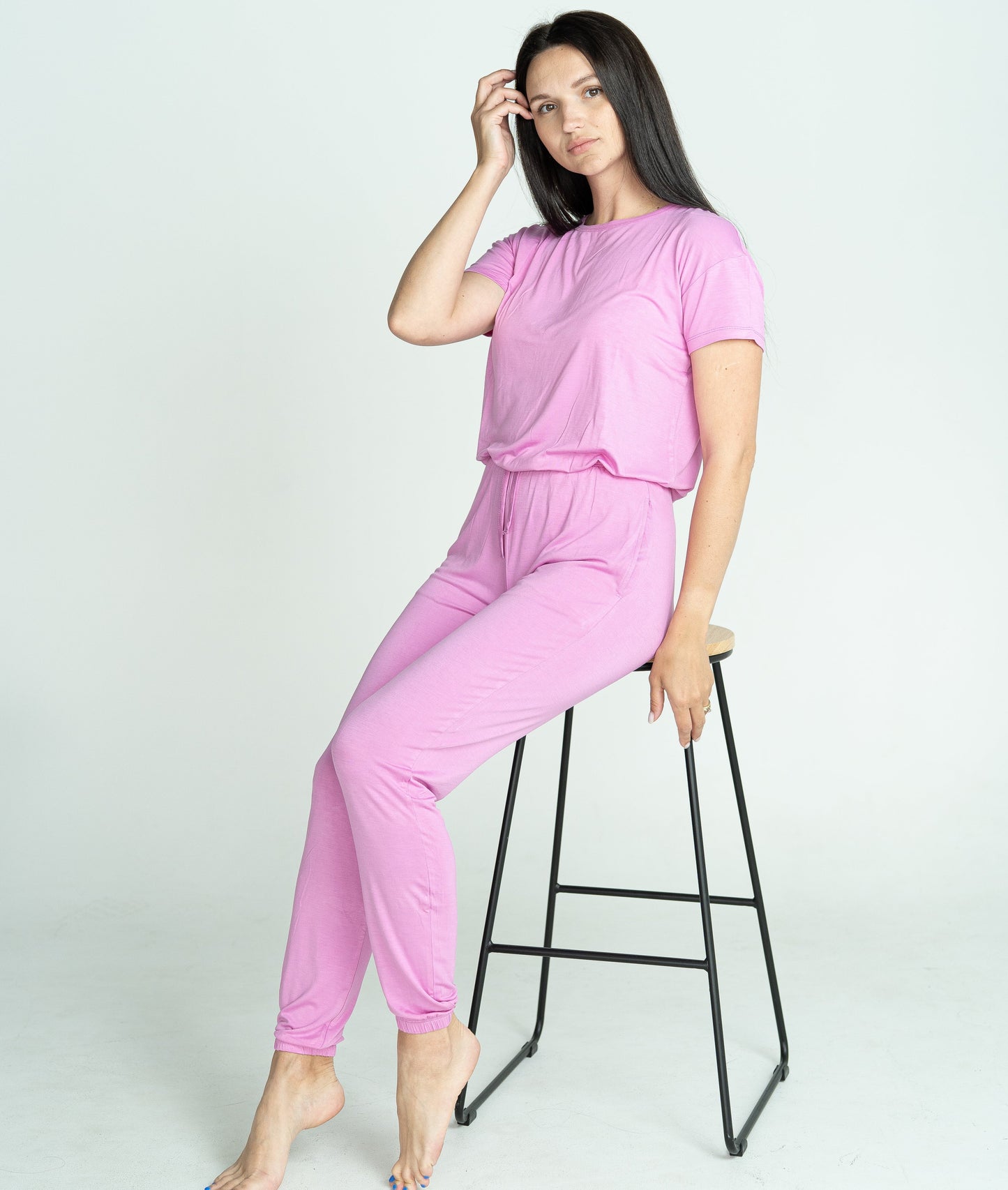 Women's Bamboo Short Sleeve Loungewear Set (Crocus)