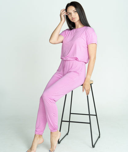 Women's Bamboo Short Sleeve Loungewear Set (Crocus)