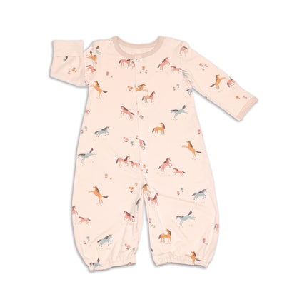 bamboo converter gown unicorn meadow print