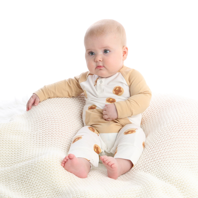 organic cotton long sleeve romper