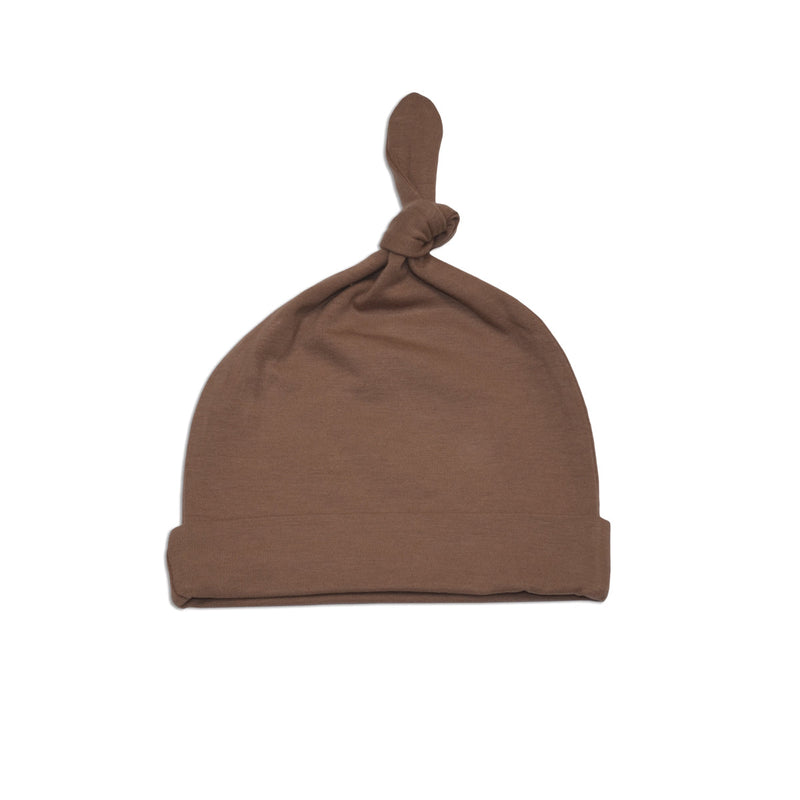 organic cotton knot hat brownie