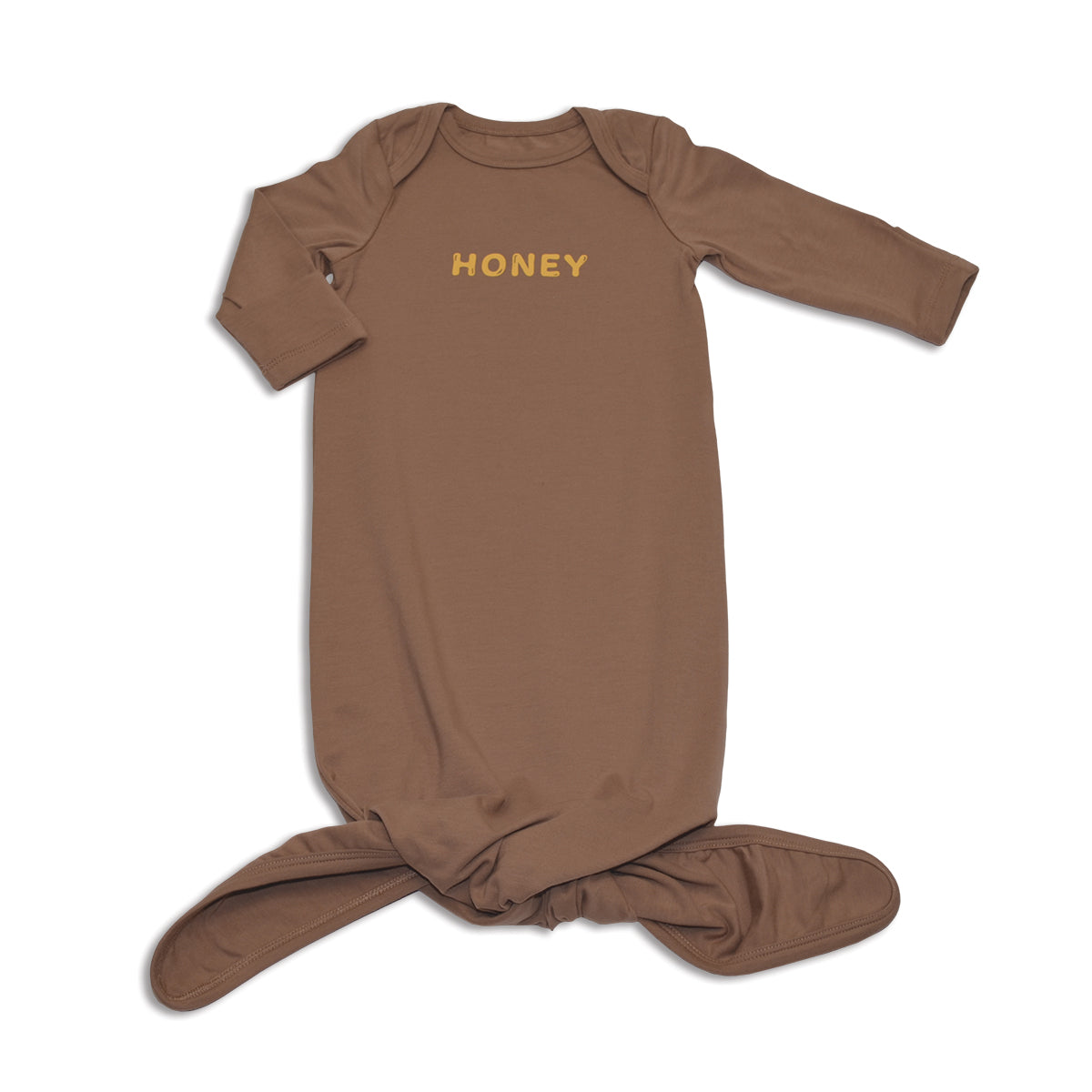 organic cotton knotted sleeper brownie color