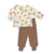 organic cotton kimono outfit set honey bear print