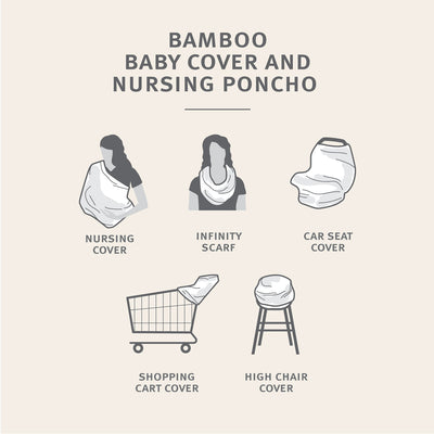 bamboo baby cover & nursing poncho dotty leaf print