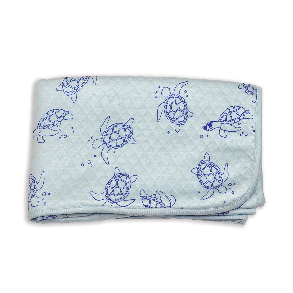 Large Bamboo Quilted Blanket (Sea Turtle Print)