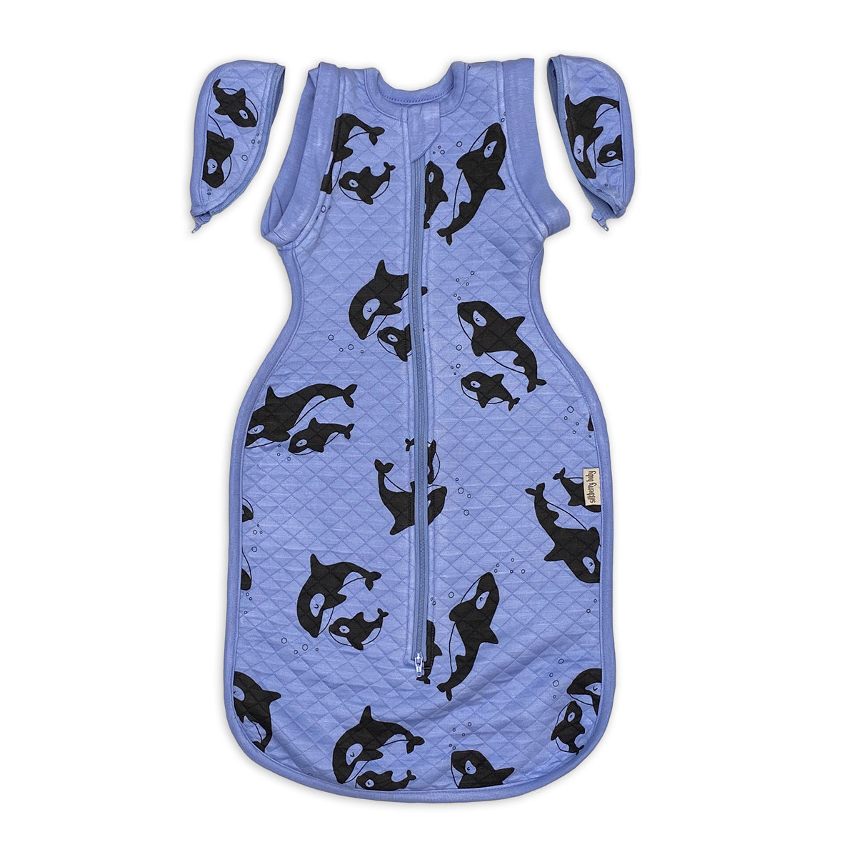 bamboo newborn socoon sack orca print