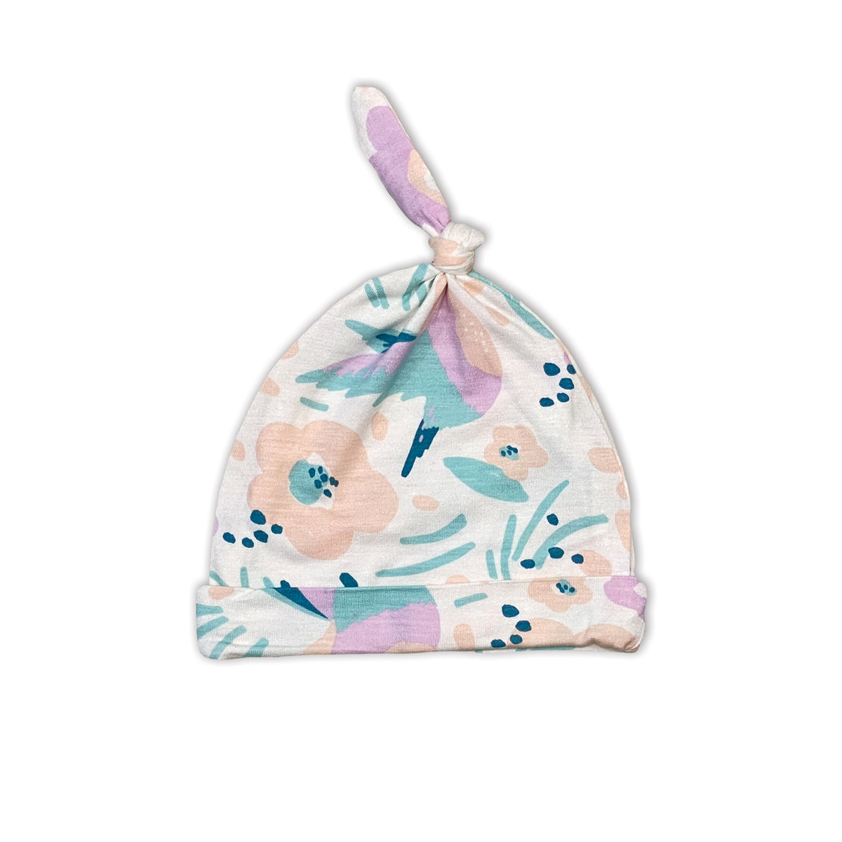 bamboo knot hat hummingbird garden print