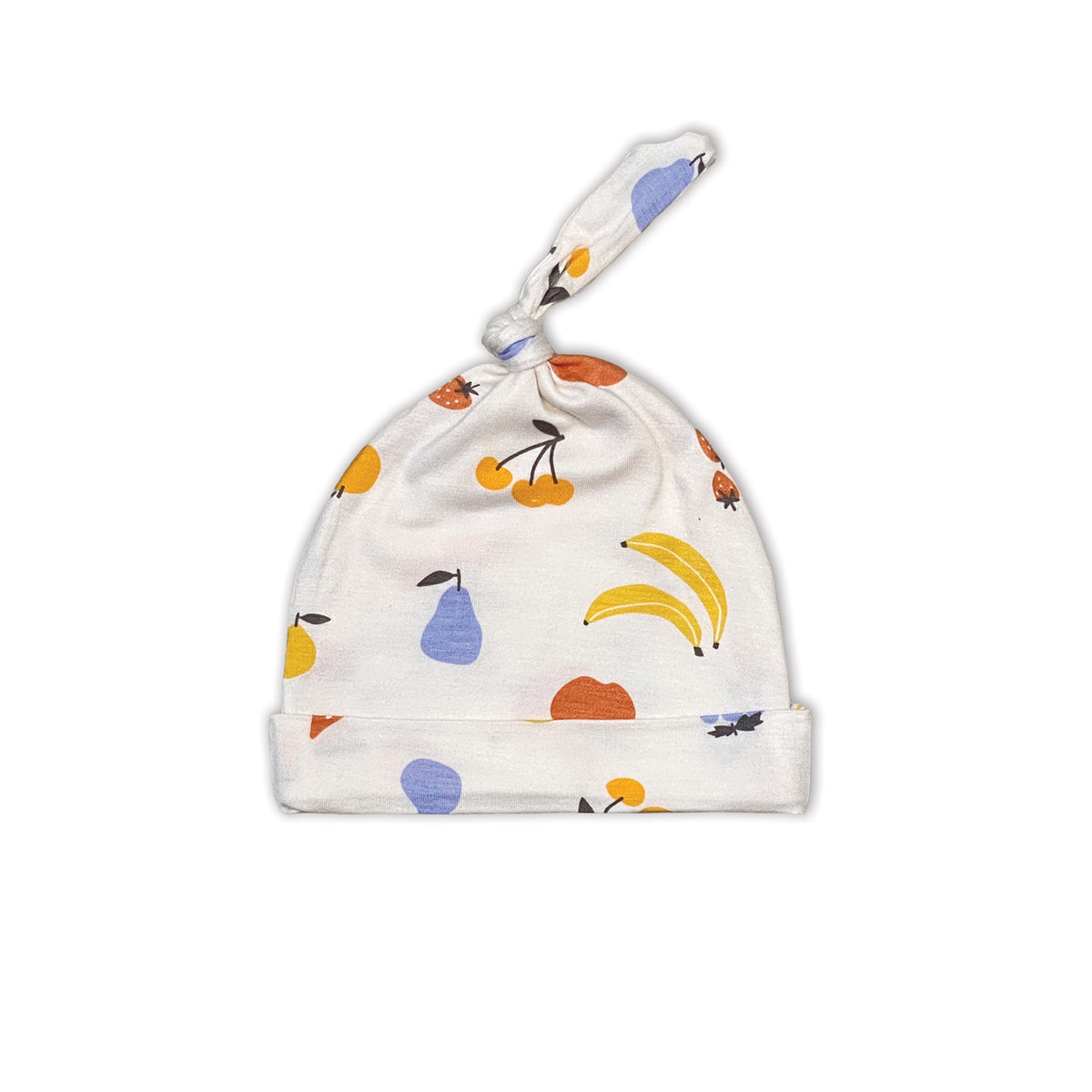 bamboo knot hat fruit salad print