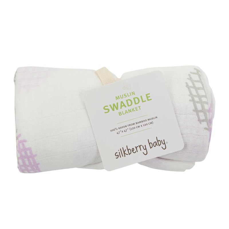 Bamboo Muslin Swaddle (Waffle Print Orchid)