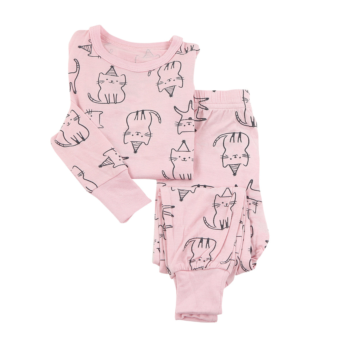 Silkberry Baby Cat Print Pajama Set