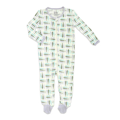 Bamboo Footies with Easy Dressing Zipper (Fish Friends)