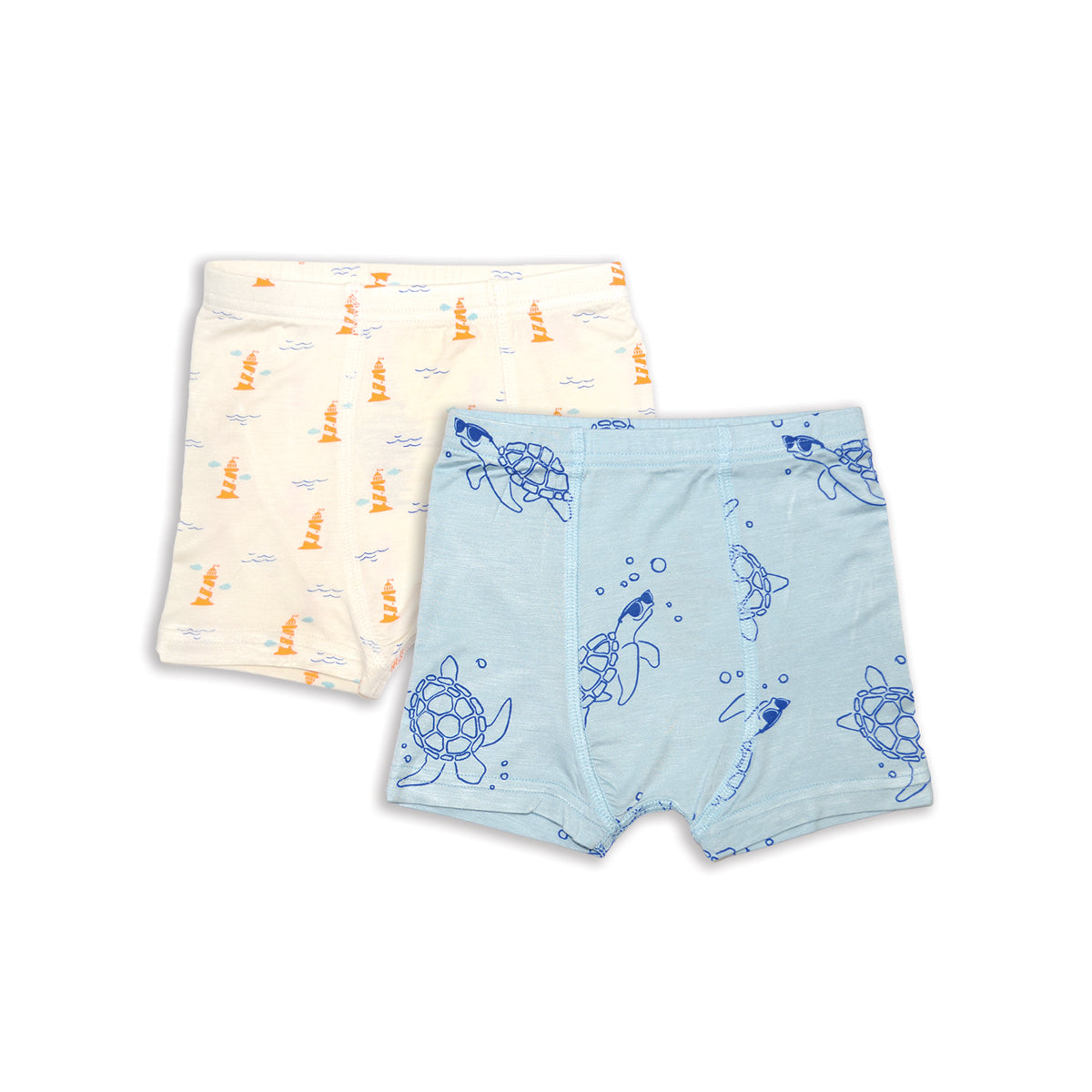 Bamboo Boyshorts Underwear 2 pack (Origami Prt/Fancy Fan Prt
