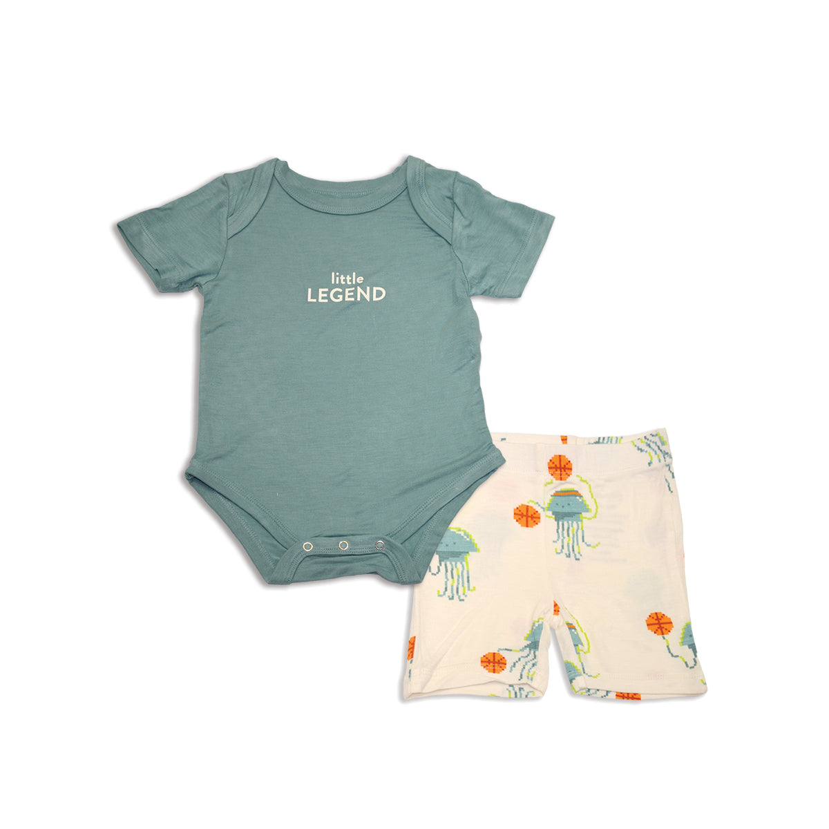 bamboo onesie short set mineral jelly print