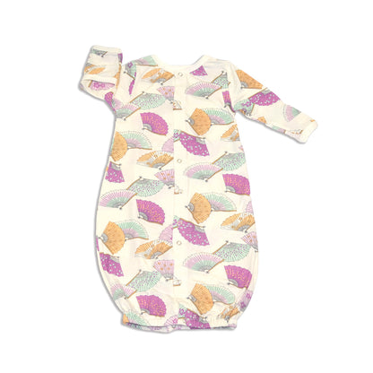 bamboo converter gown fancy fan print