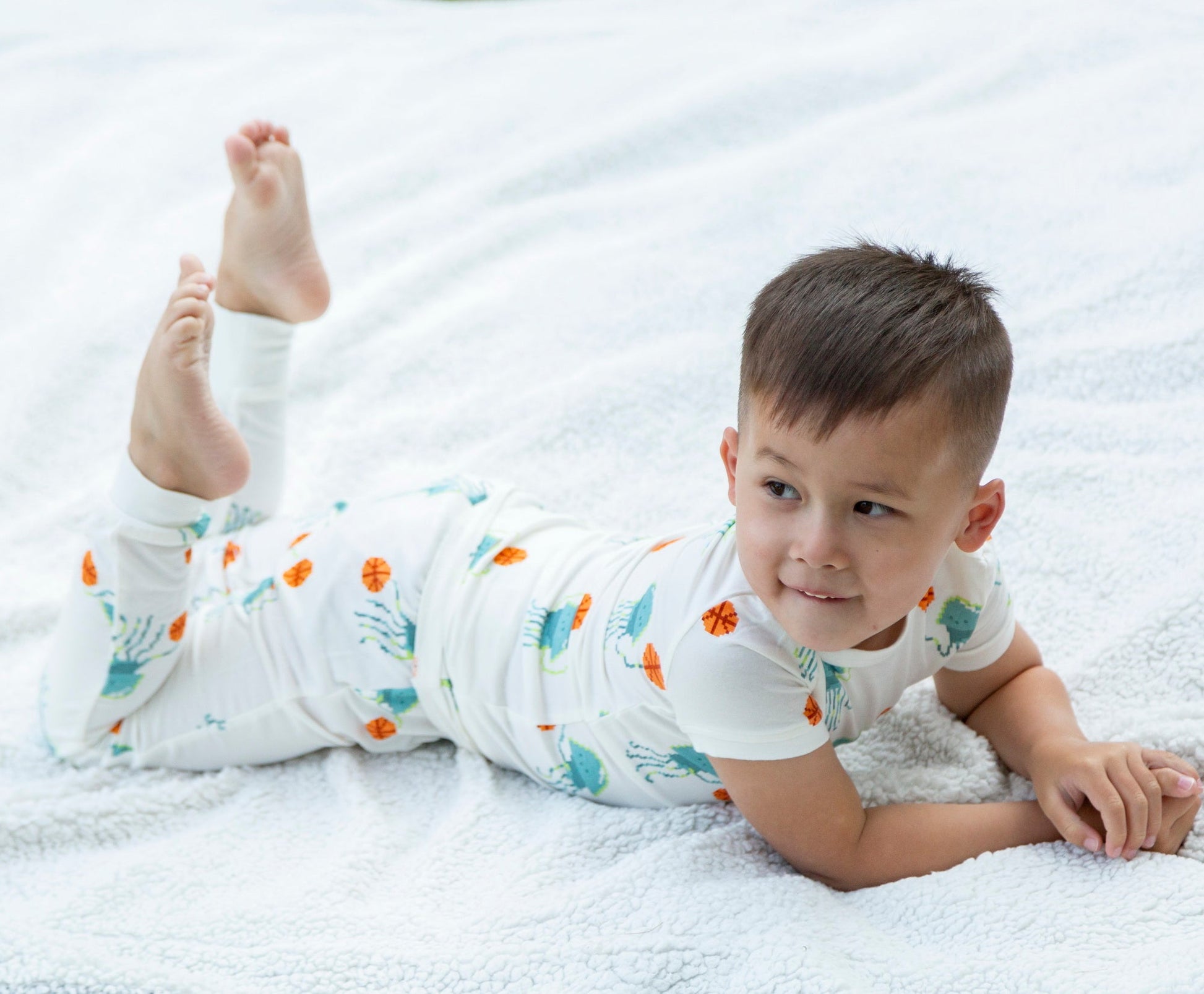 WF4349 bamboo PJ pixel jelly print