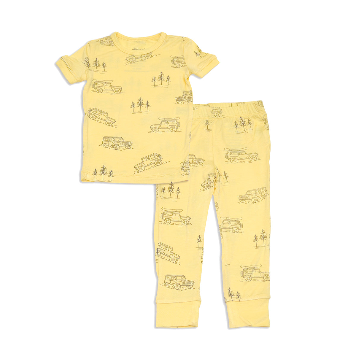 bamboo pajama set off road print