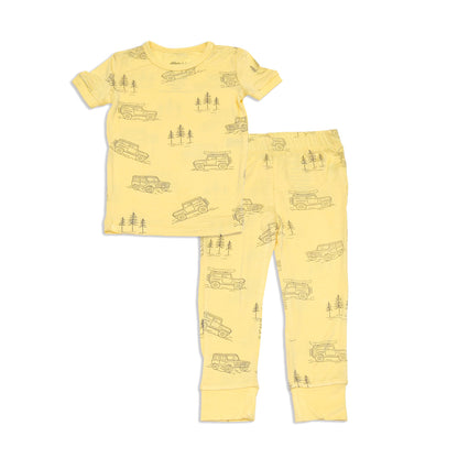 bamboo pajama set off road print