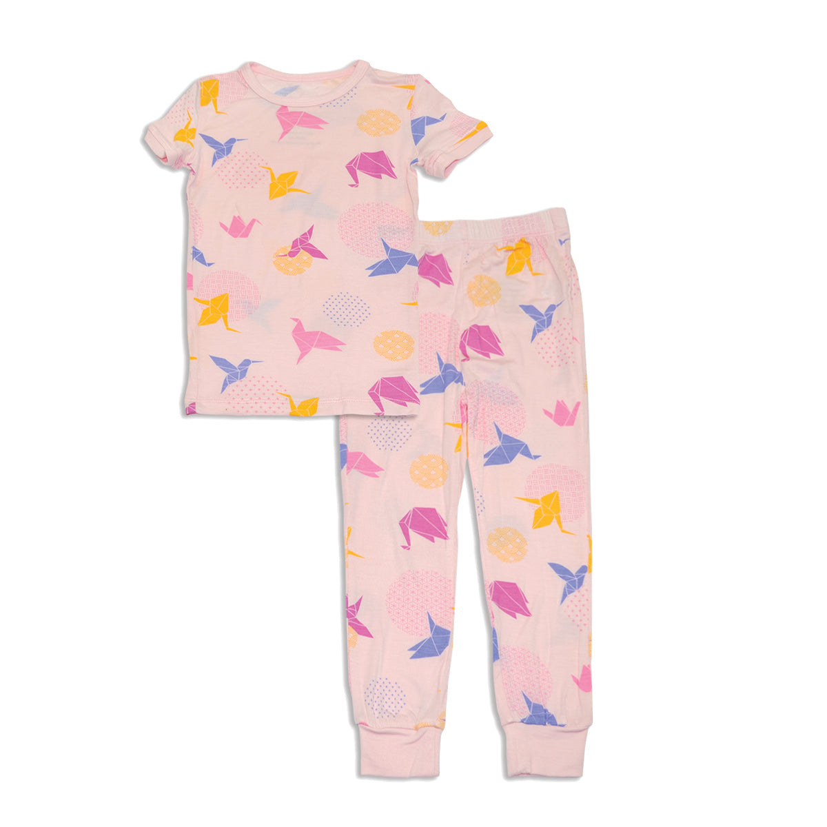 bamboo pajama set origami print