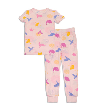 bamboo pajama set origami print