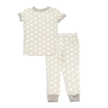 bamboo pajama set wobbly wave print