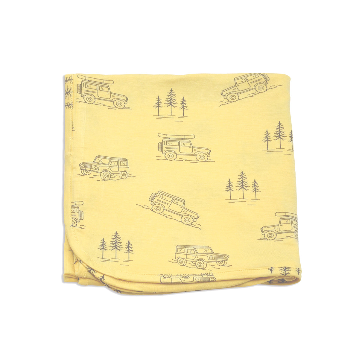 bamboo swaddle blanket off road print