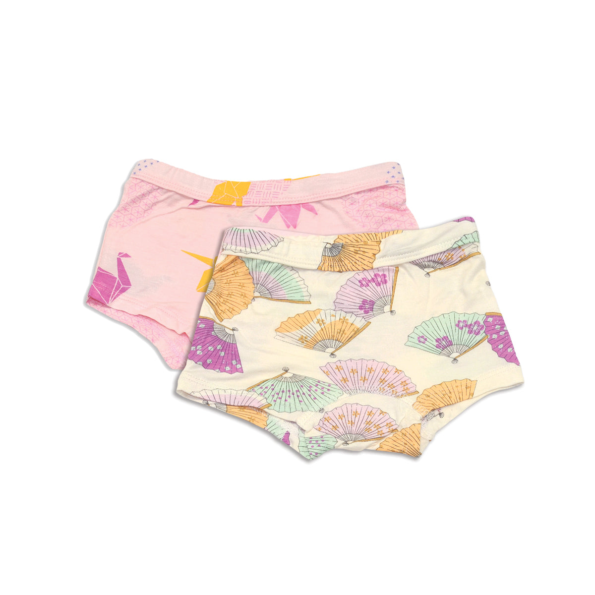 Bamboo Boyshorts Underwear 2 pack (Origami Prt/Fancy Fan Prt
