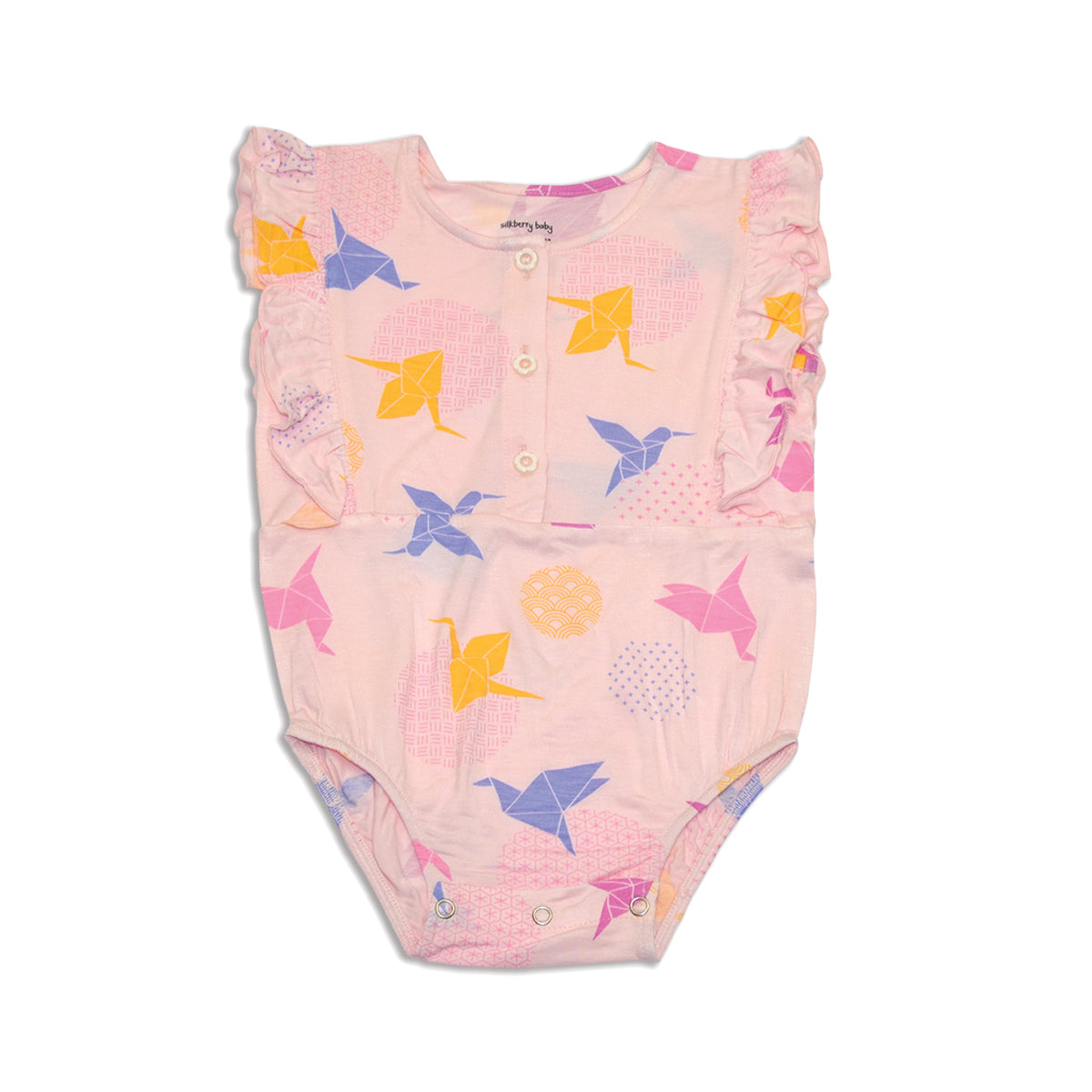 bamboo summer romper origami print