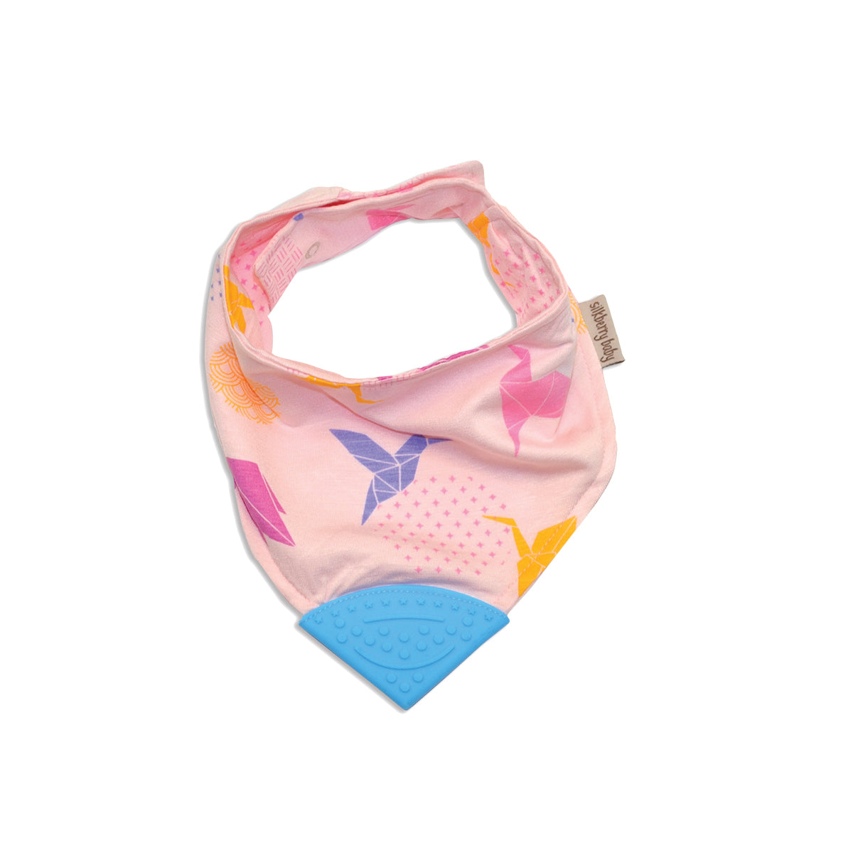 bamboo chewable bib origami print