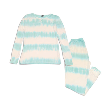 women pajama set tie dye stripe