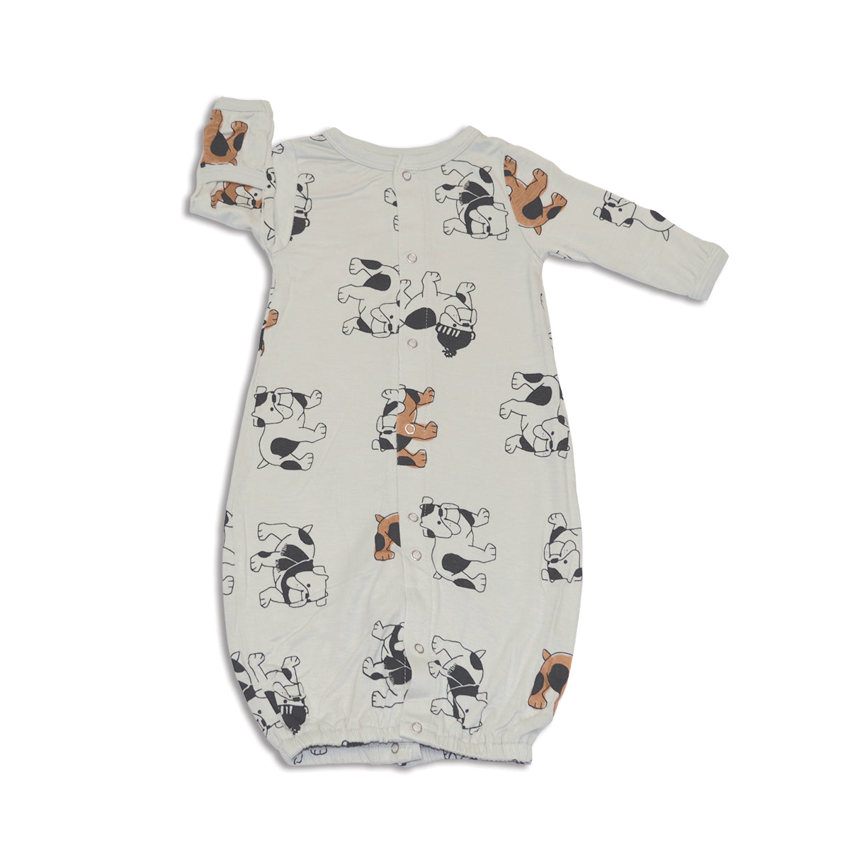 bamboo converter gown cozy bulldog print