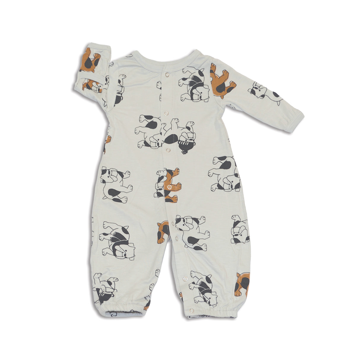bamboo converter gown cozy bulldog print lifestyle