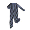 bamboo zip up footies check it out print