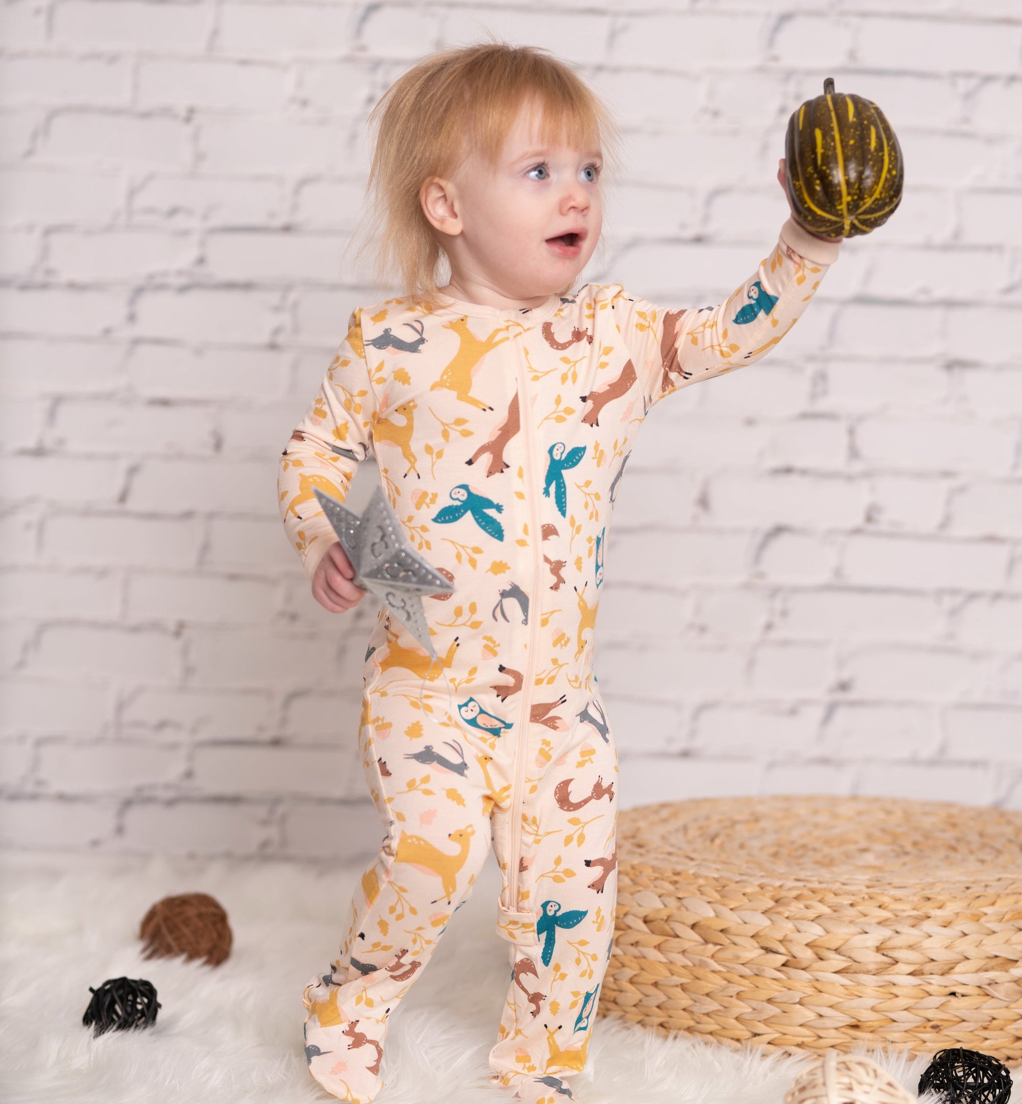 Silkberry Baby - Bamboo Zip-up Footies Wobbly Wave – thenestboutique