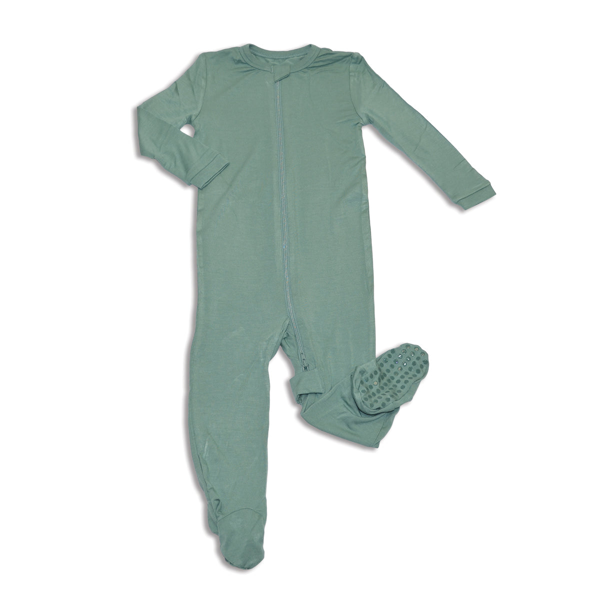 bamboo zip up footies west coast color