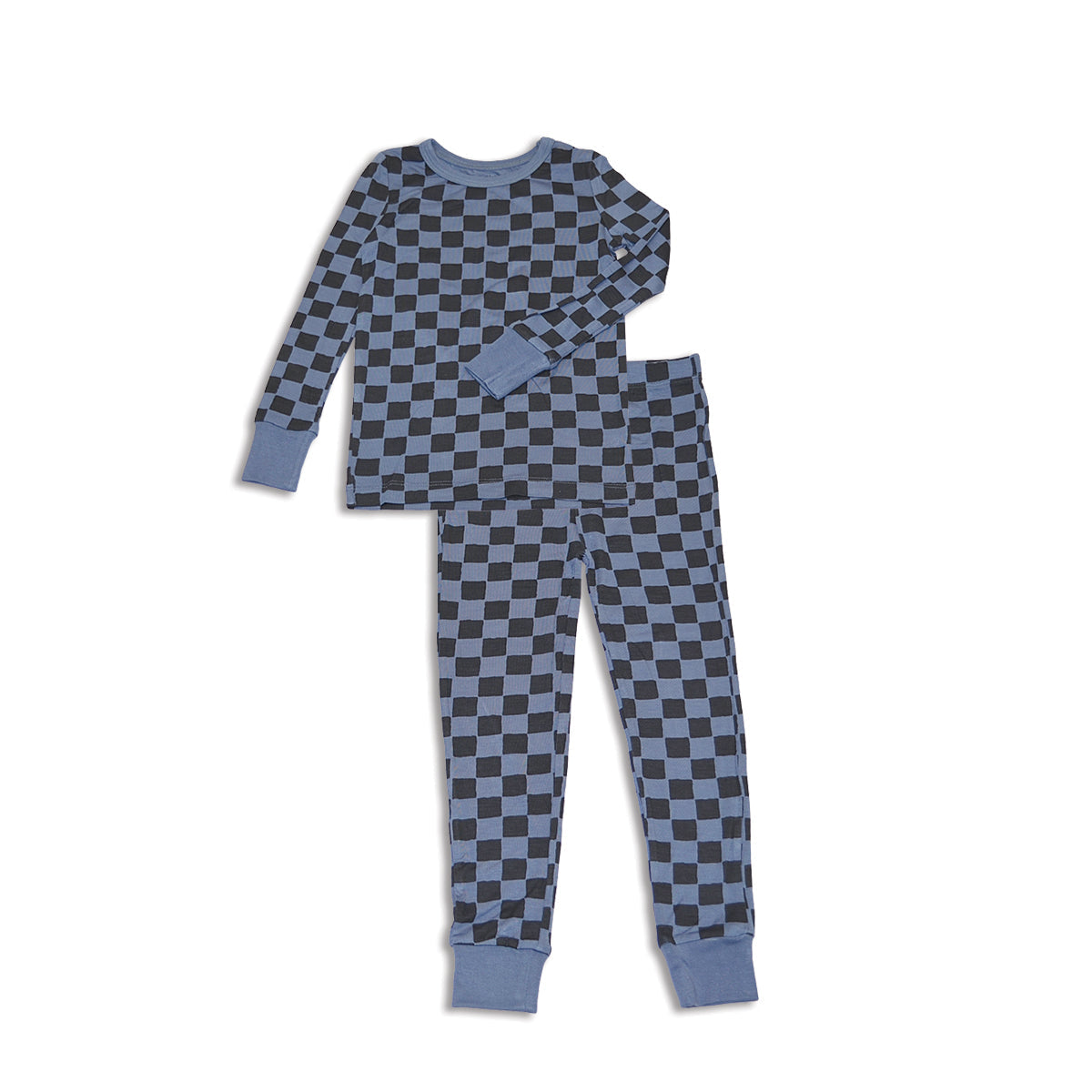 bamboo long sleeve pajama set check it out print