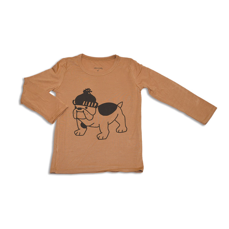 bamboo long sleeve t-shirt russet color