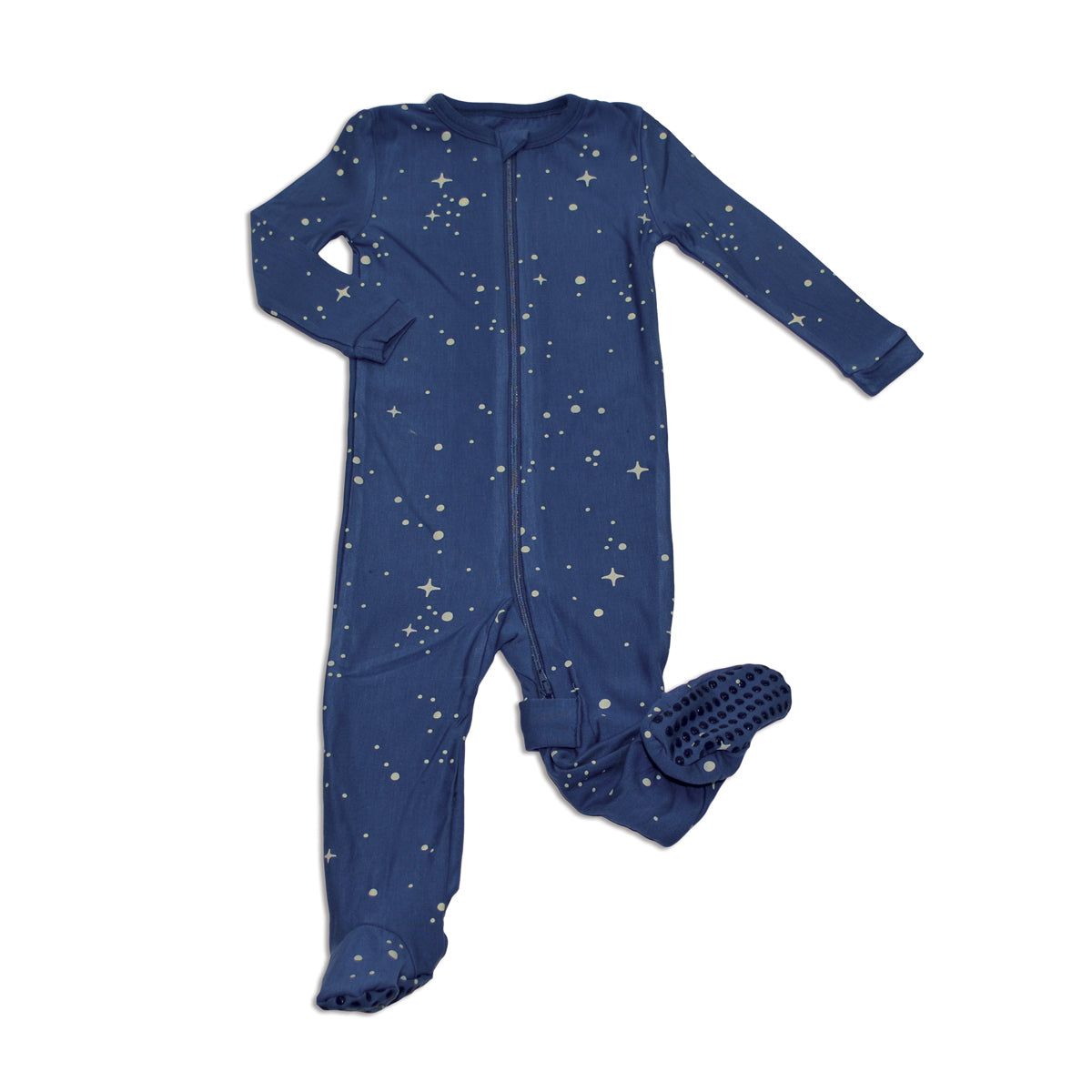 Silkberry Baby - Bamboo Zip-up Footies Wobbly Wave – thenestboutique
