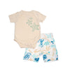 bamboo onesie & short set reef print