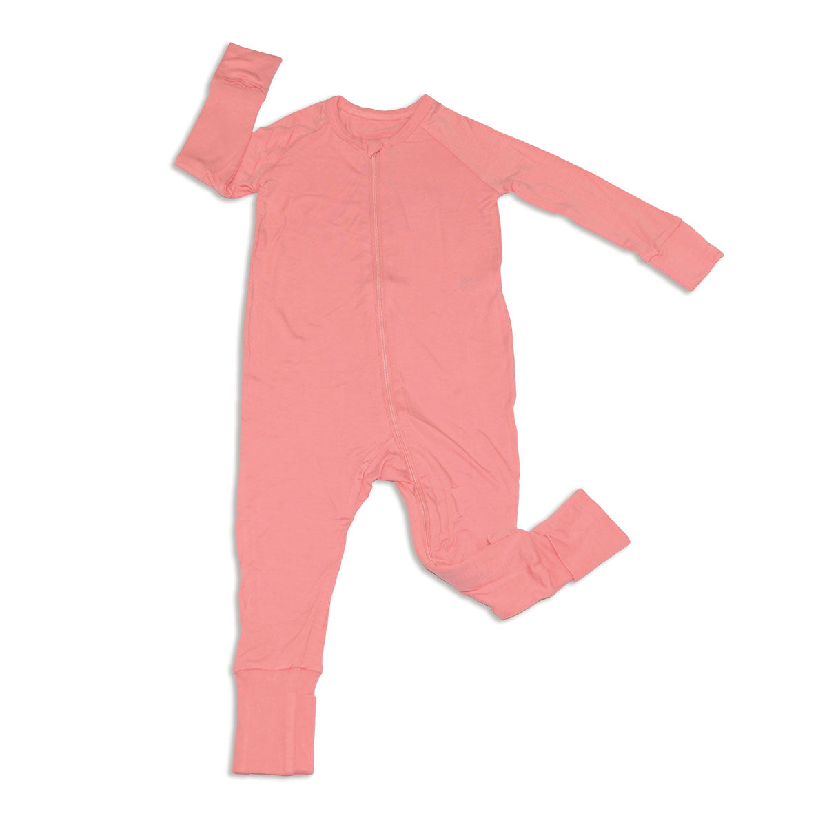 bamboo zippy romper pink lemonade