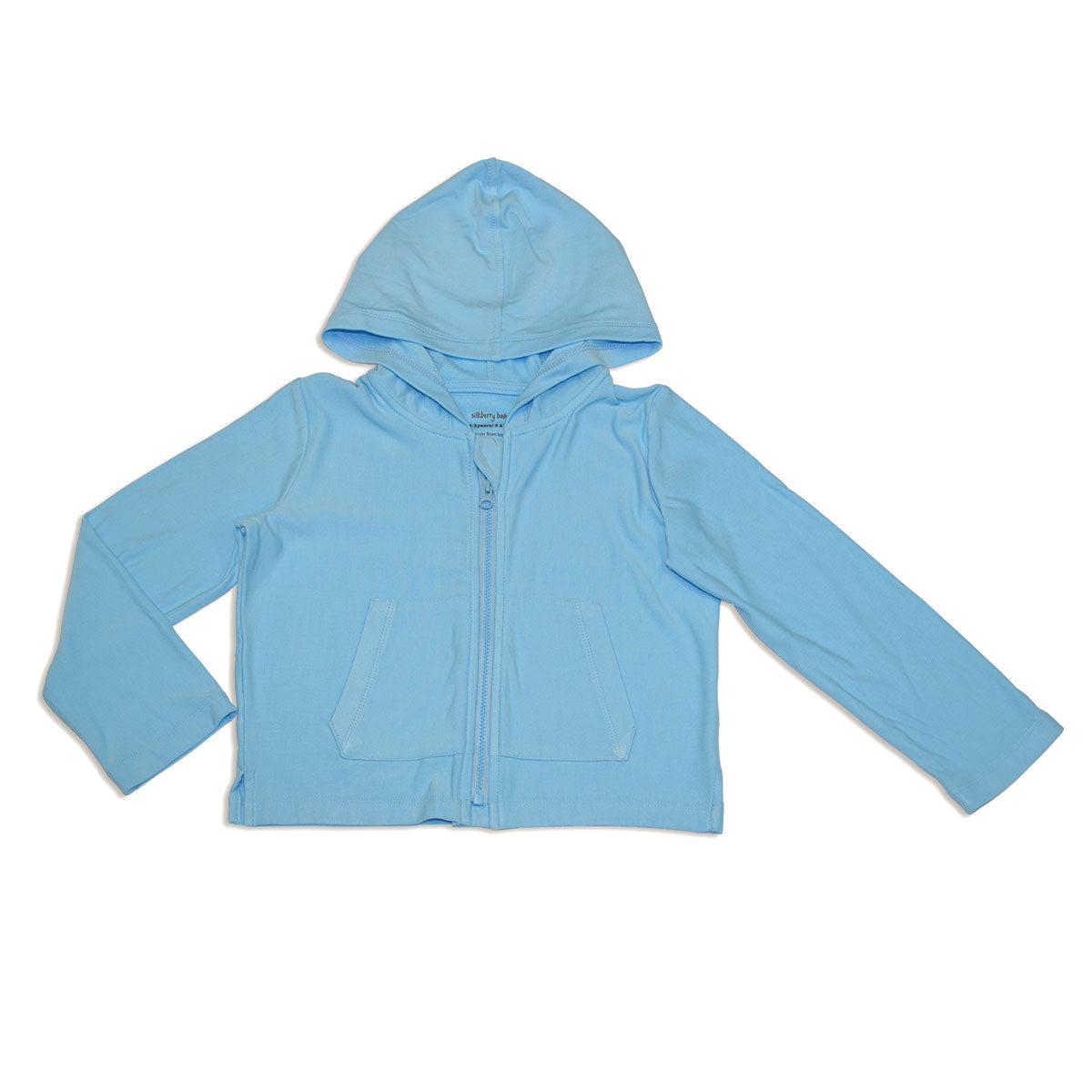 bamboo terry zip hoodie bluebonnet