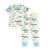 bamboo short sleeve pajama set whale print