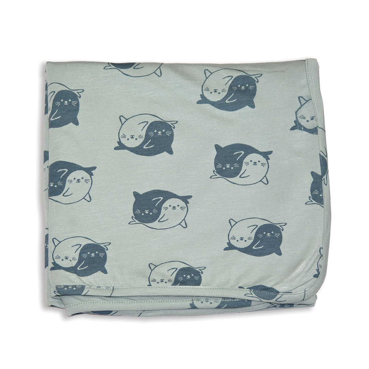 bamboo swaddle blanket seal print