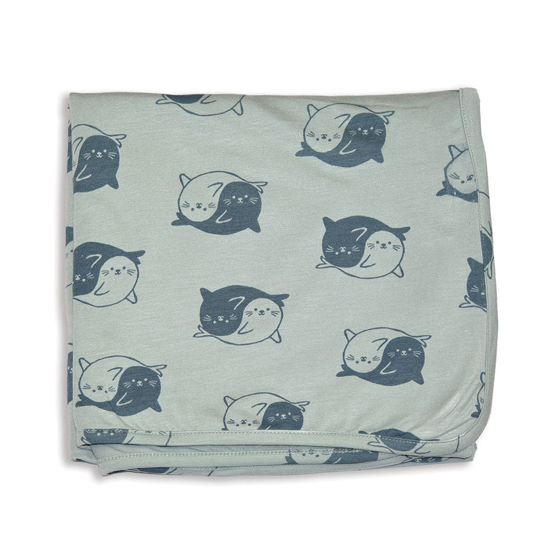 bamboo swaddle blanket seal print