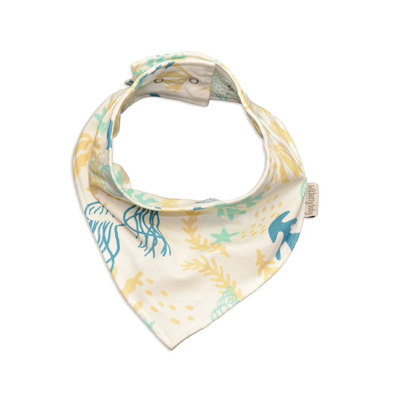 bamboo bandana bib reef print