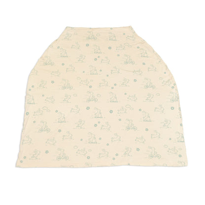 bamboo baby cover & nursing poncho bunny print