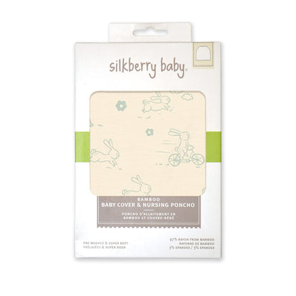 bamboo baby cover & nursing poncho bunny print